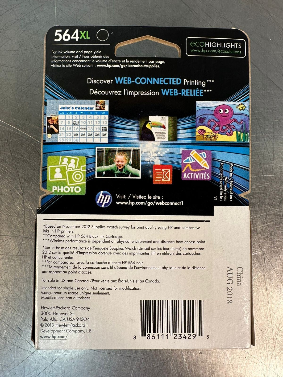Hp 564XL Black Noir Cn684wn Opition 140  NEW  (5.4.3)