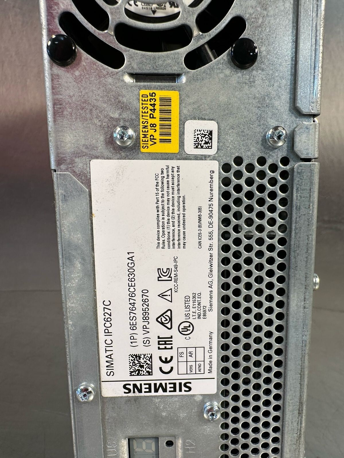  Siemens 6ES7647-6CE63-0GA1 SIMATIC IPC627C (Box PC), (8.4.8)