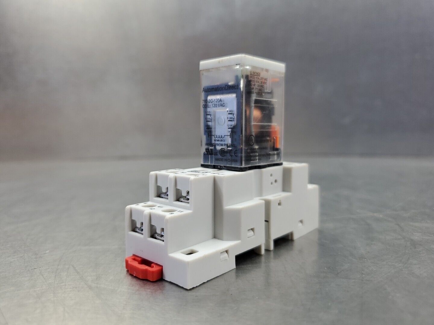 Automation Direct 782-2C-120A Relay w/782-2C-SKT Base, *Missing Tab**      4B-35