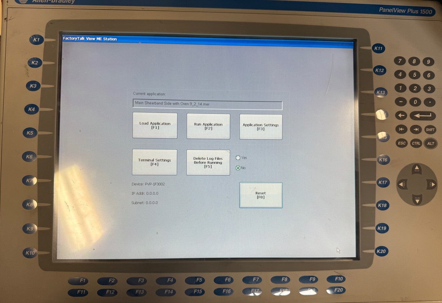 Allen-Bradley 2711P-B15C4D2 Panelview Plus 1500 w/ 2711P-RP2 Logic Module @2.5.5