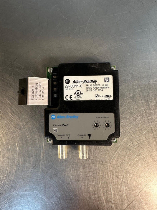Allen Bradley 20-COMM-C /B ControlNet Communication Adapter 275mA (3E-27)