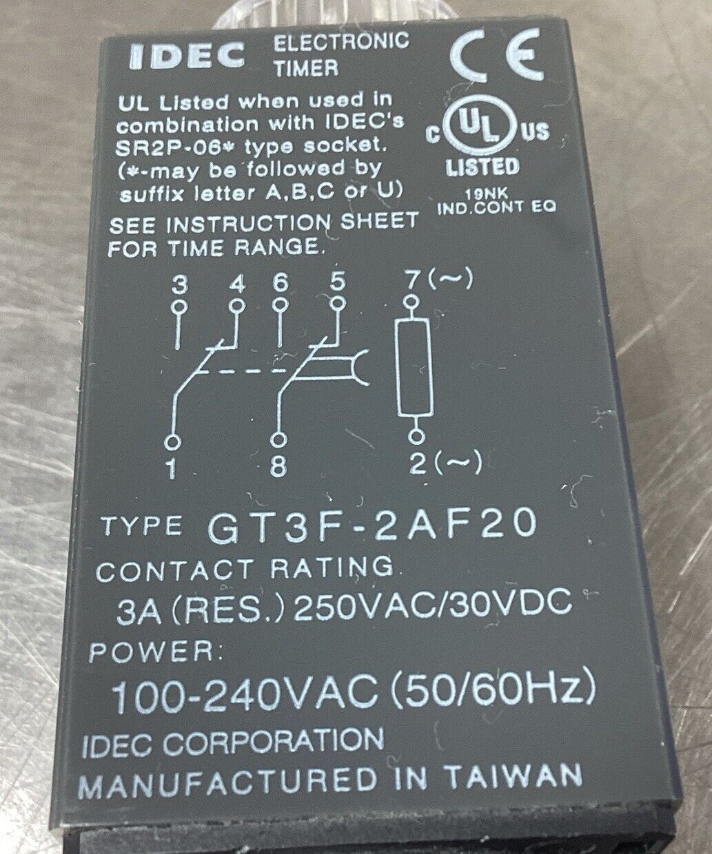 IDEC GT3F-2AF20 Electronic Timer 100-240VAC       5D-15