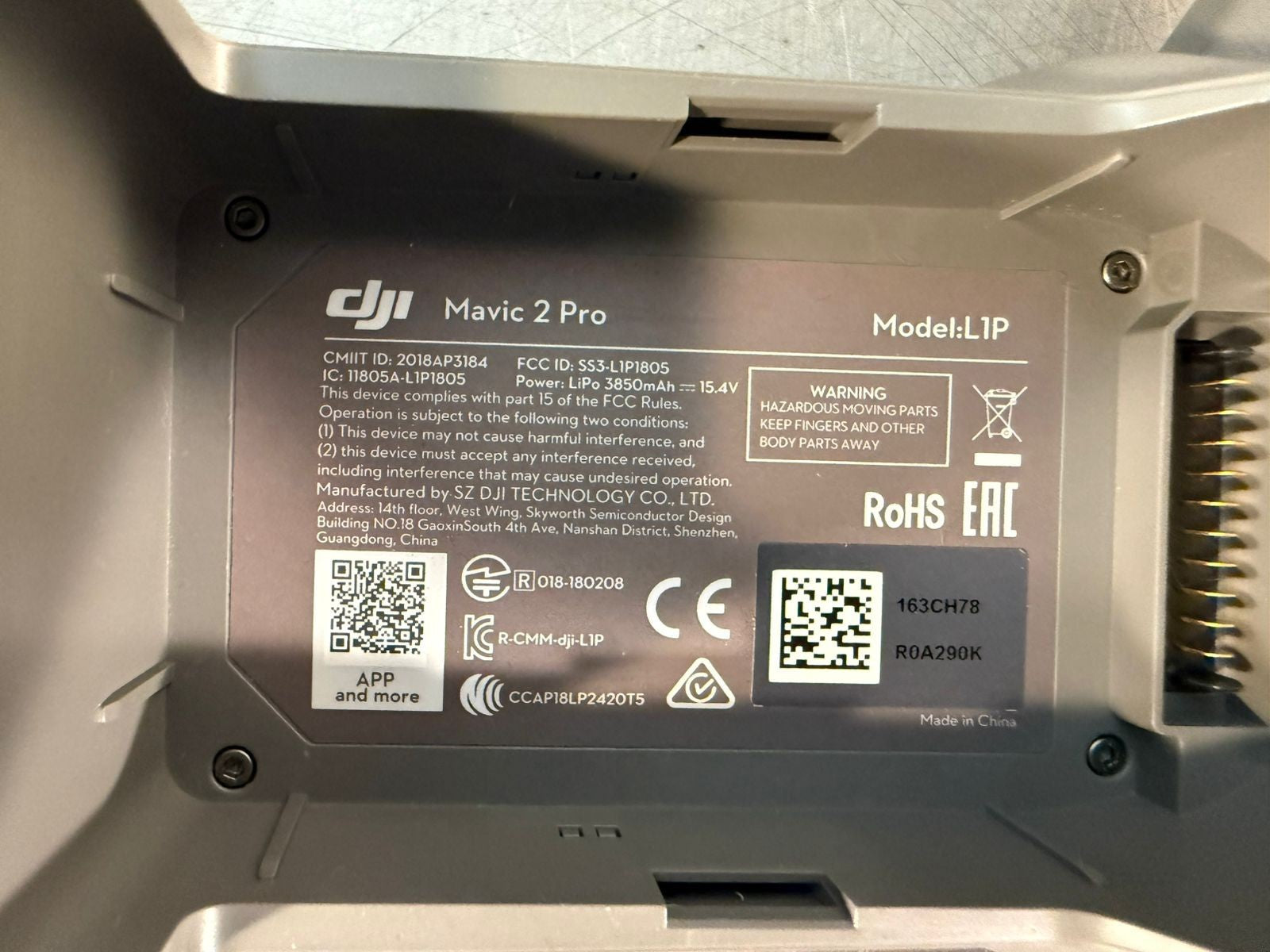Dji Mavic 2 Pro Drone L1P  2018AP3184             (3.1.1)