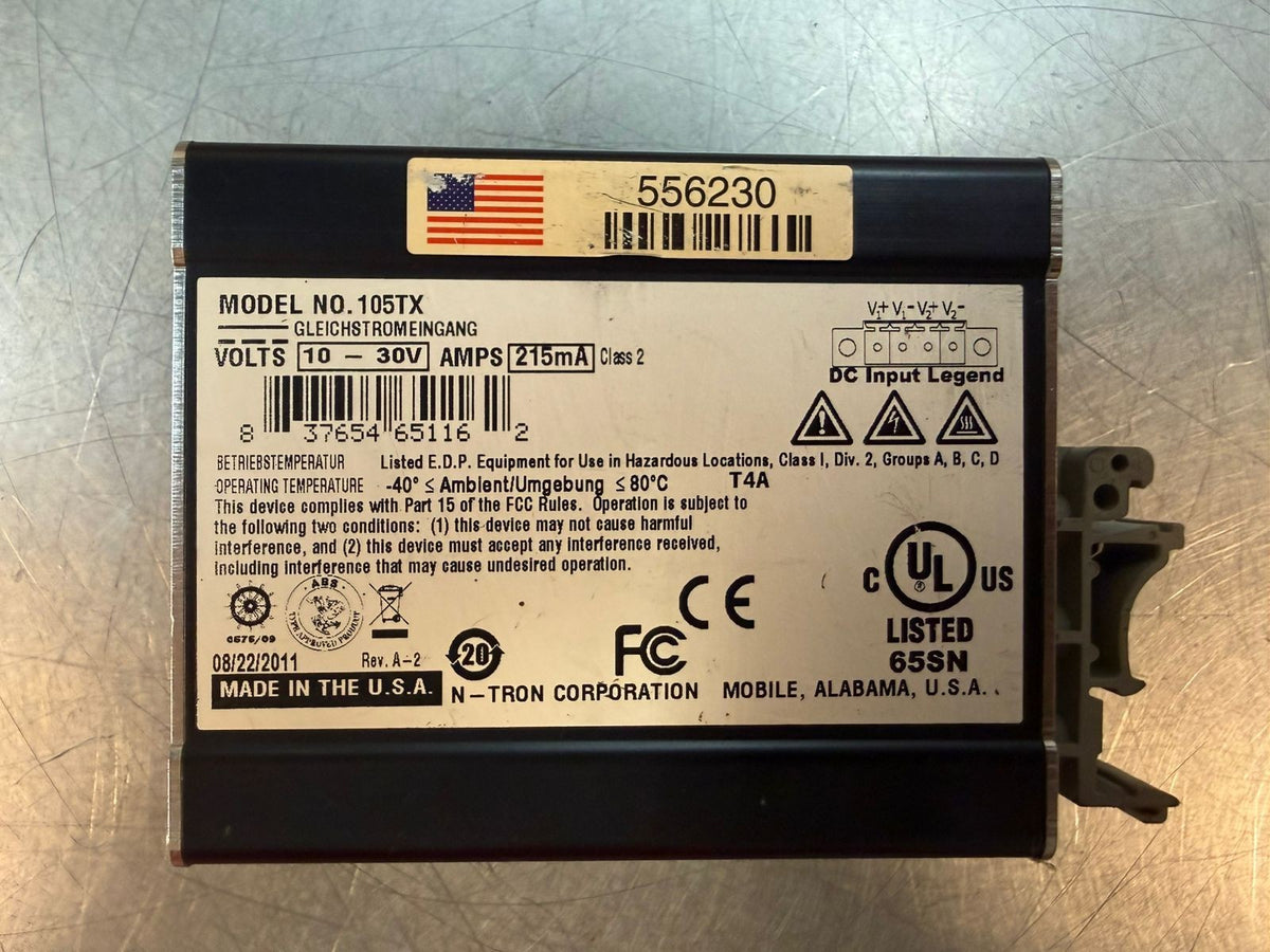 N-Tron 105TX Ethernet Switch 10-30V 215 Amp Class 2                     (3.1.3)