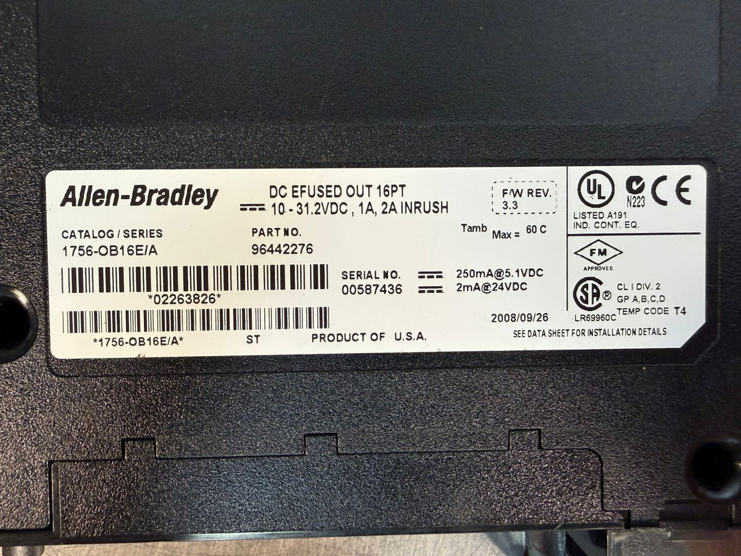 Allen-Bradley 1756-OB16E /A Dc Output Module 96442276              (3.1.1)
