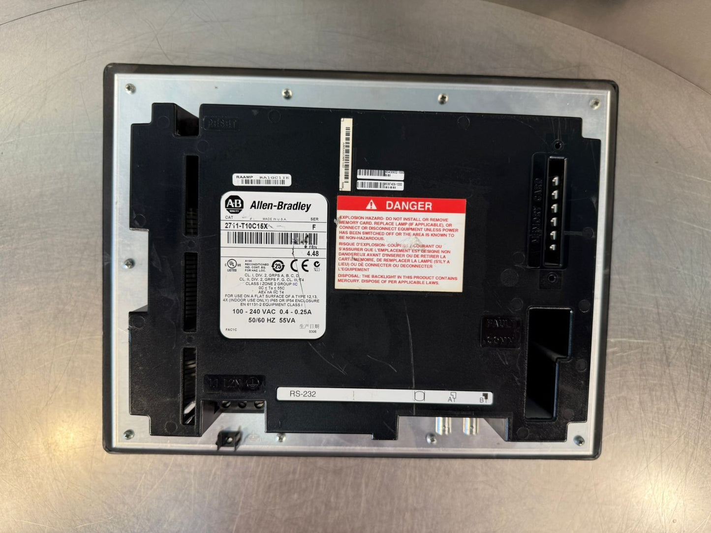 Allen Bradley 2711-T10C15X /F FRN 4.48 100-240V 0.4-0.25A (10.4.1)