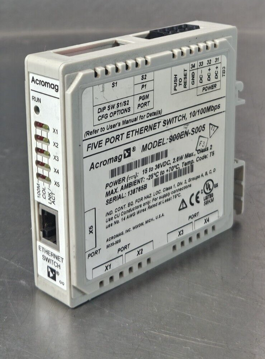 Acromag 900EN-S005 Ethernet Switch                                      (BIN533)
