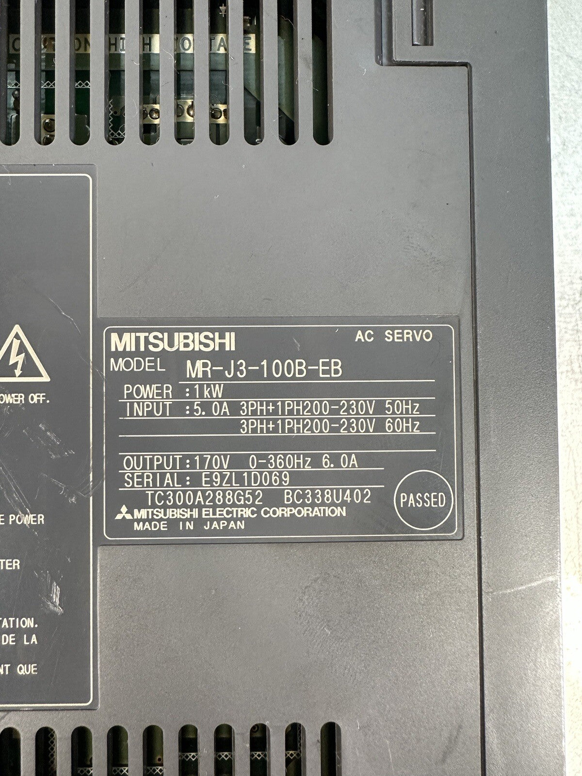 MITSUBISHI MR-J3-100B-EB / MRJ3100BEB - (BIN-1.2.4)