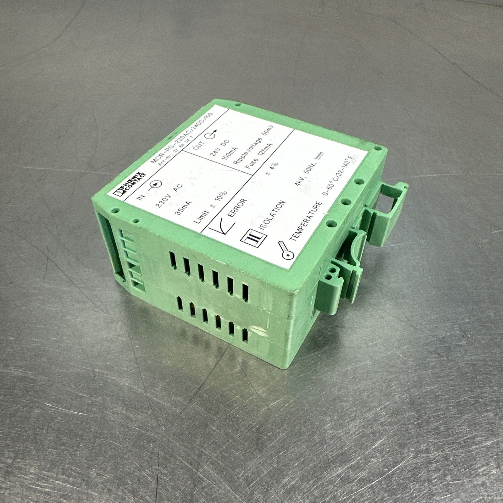 Phoenix Contact, MCR-PS-230AC/24DC/100 Power Supply, (BIN-1.5.5)