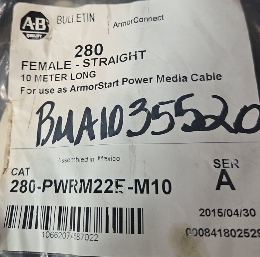 ALLEN BRADLEY 280-PWRM22E-M10 SER A Cable  10 M                         (BIN351)