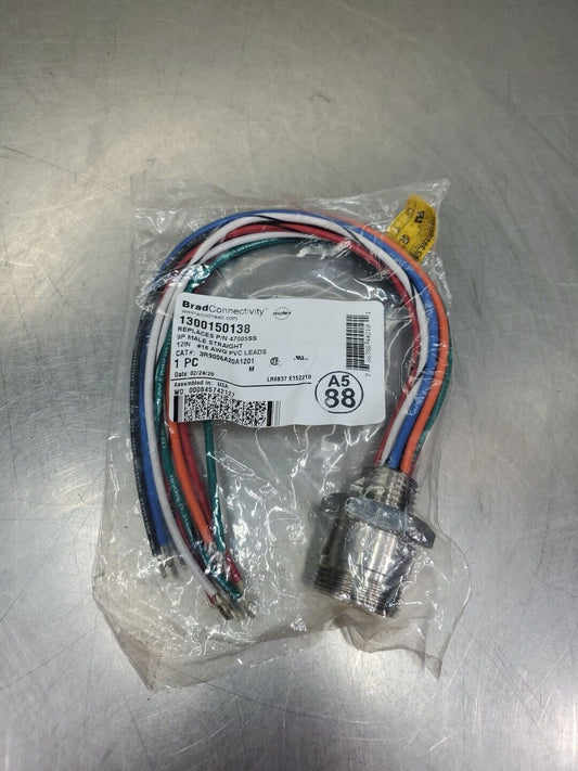 BradConnectivity 1300150138 9-Pin 12" Male Receptacle.                   5D-35/7