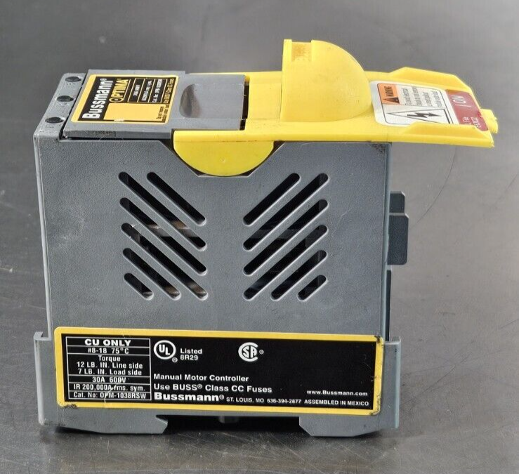 Bussmann Optima OPM-1038RSW Manual Motor Controller                     (BIN542)