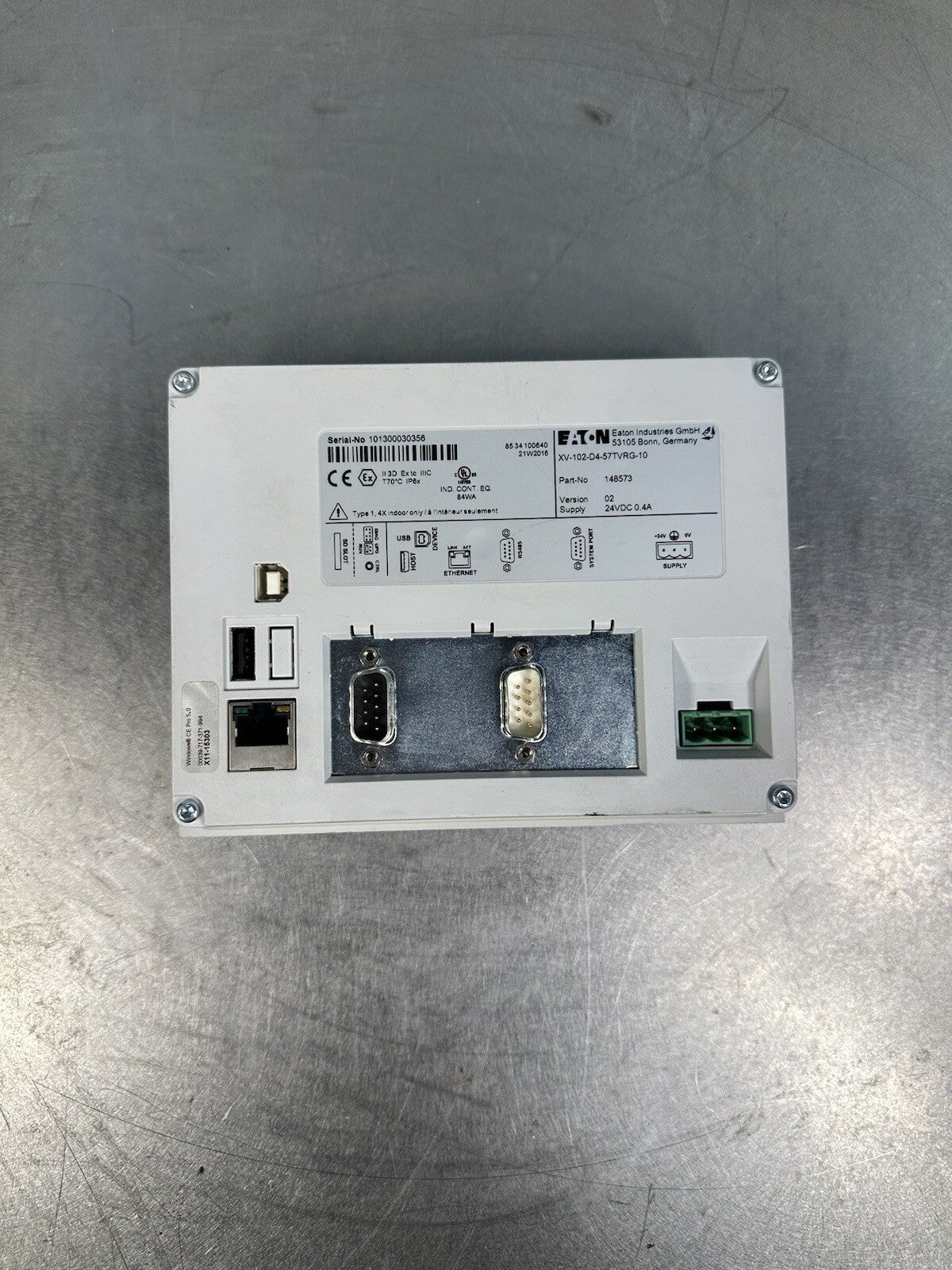 EATON CORPORATION XV-102-D4-57TVRG-10 / XV102D457TVRG10    (BIN-1.5.3)