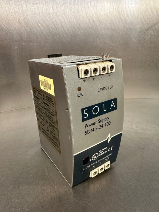 Sola Power Supply SDN 5-24-100 115/230VAC 2.6/1.4A 50-60Hz         (3.5.2)