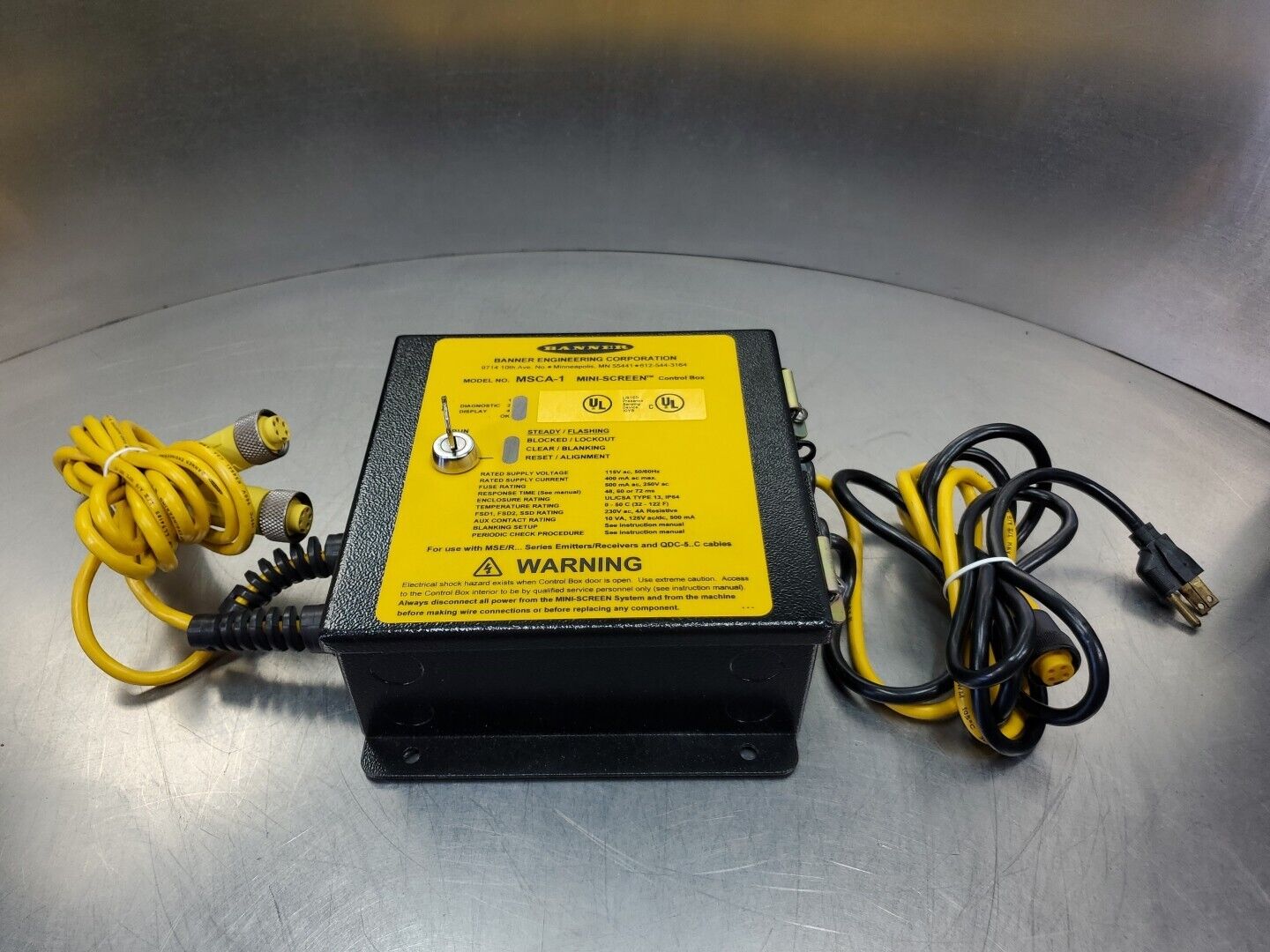 Banner MSCA-1 Mini-Screen Control Box.                                     5D-23