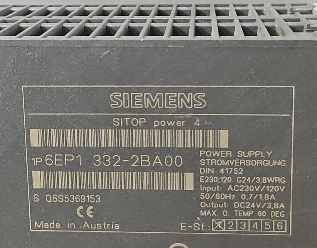 Siemens 6EP1 332-2BA00 SITOP Power 4  Power Supply                       loc4B12