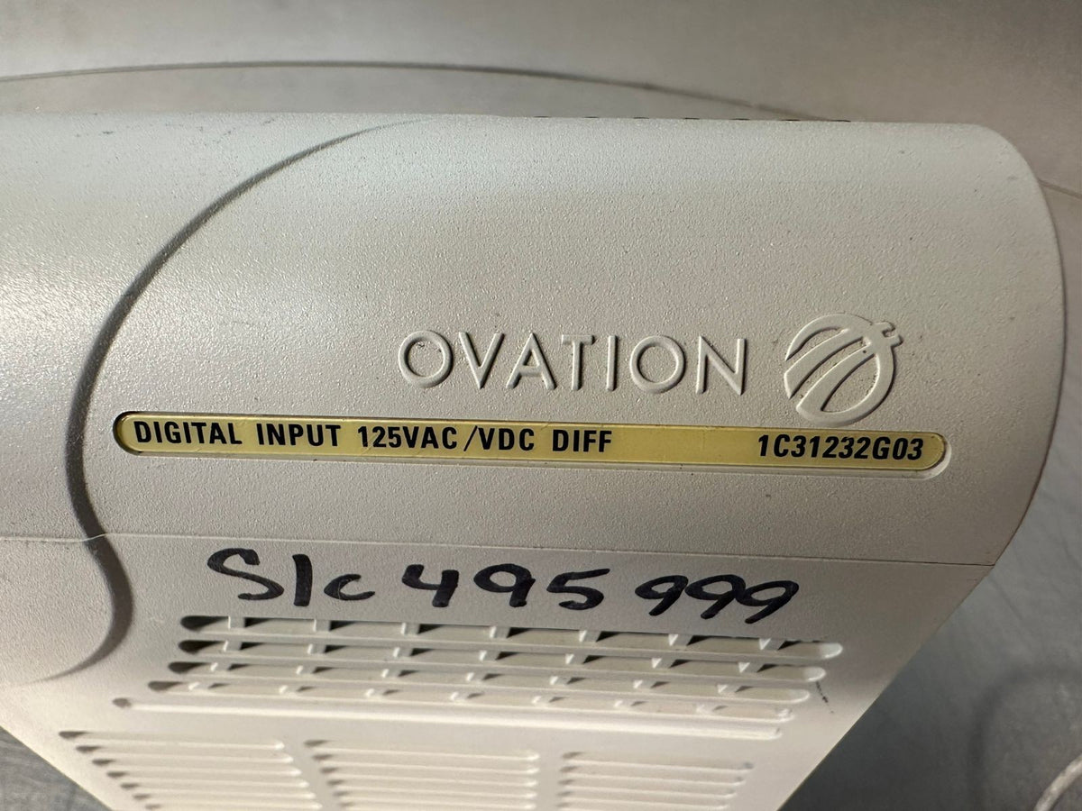 Ovation 1C31232G03 Differential Digital Input Module 125v-ac (7.3.1)