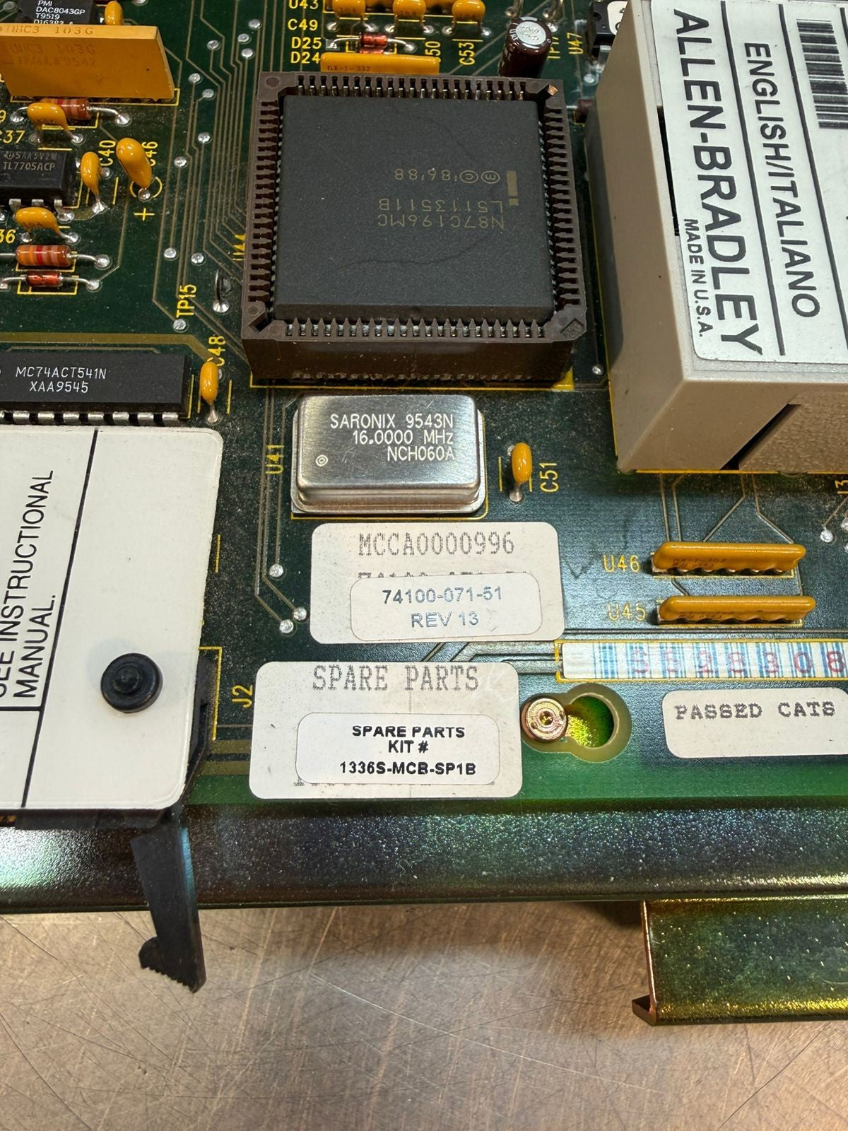 Allen Bradley Board 1336S-MCB-SP1B 74100-013 194169 REV 05 (9.3.3)