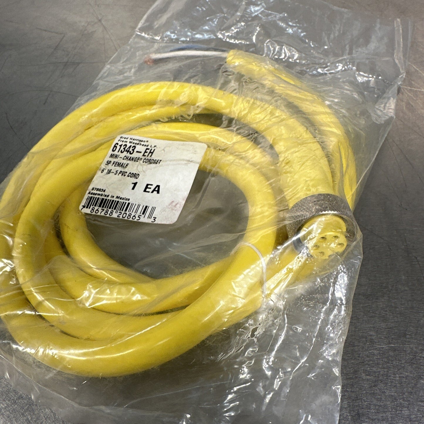 Brad Harrison 61343-EH Mini Change Cordset 5P FEMALE 6' 16-5pvc Cord (BIN-1.6.5)