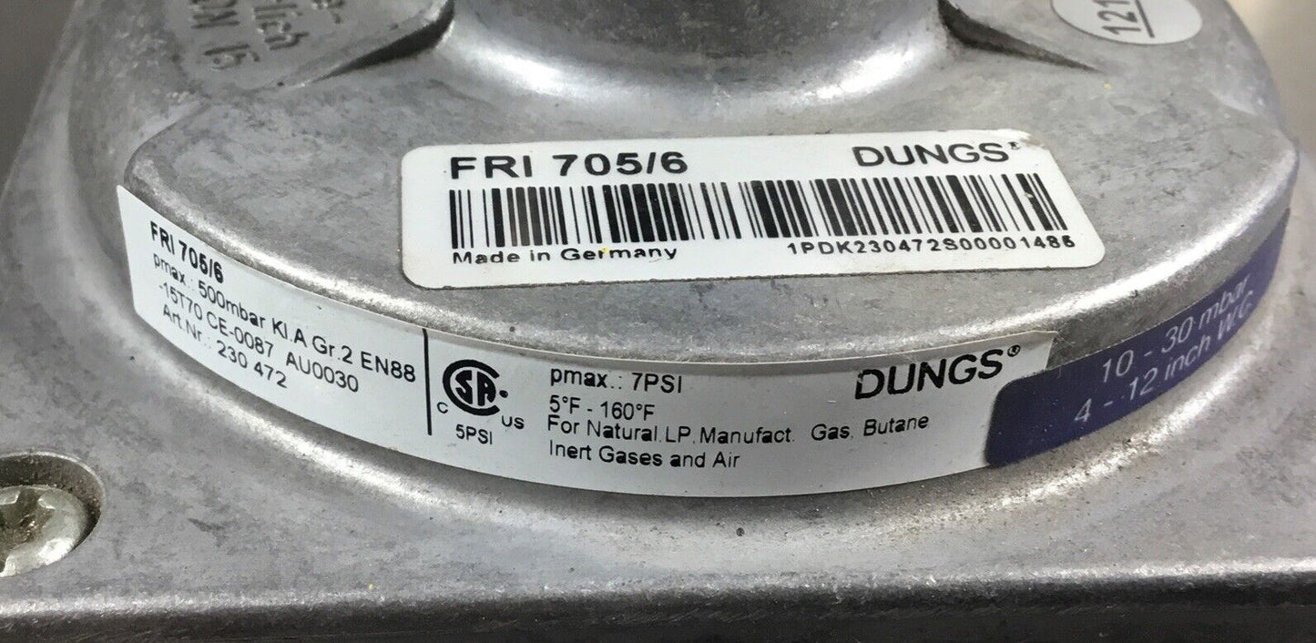 Dungs Gas Pressure Regulator  FRI 705/6  PN 230472      6C-4