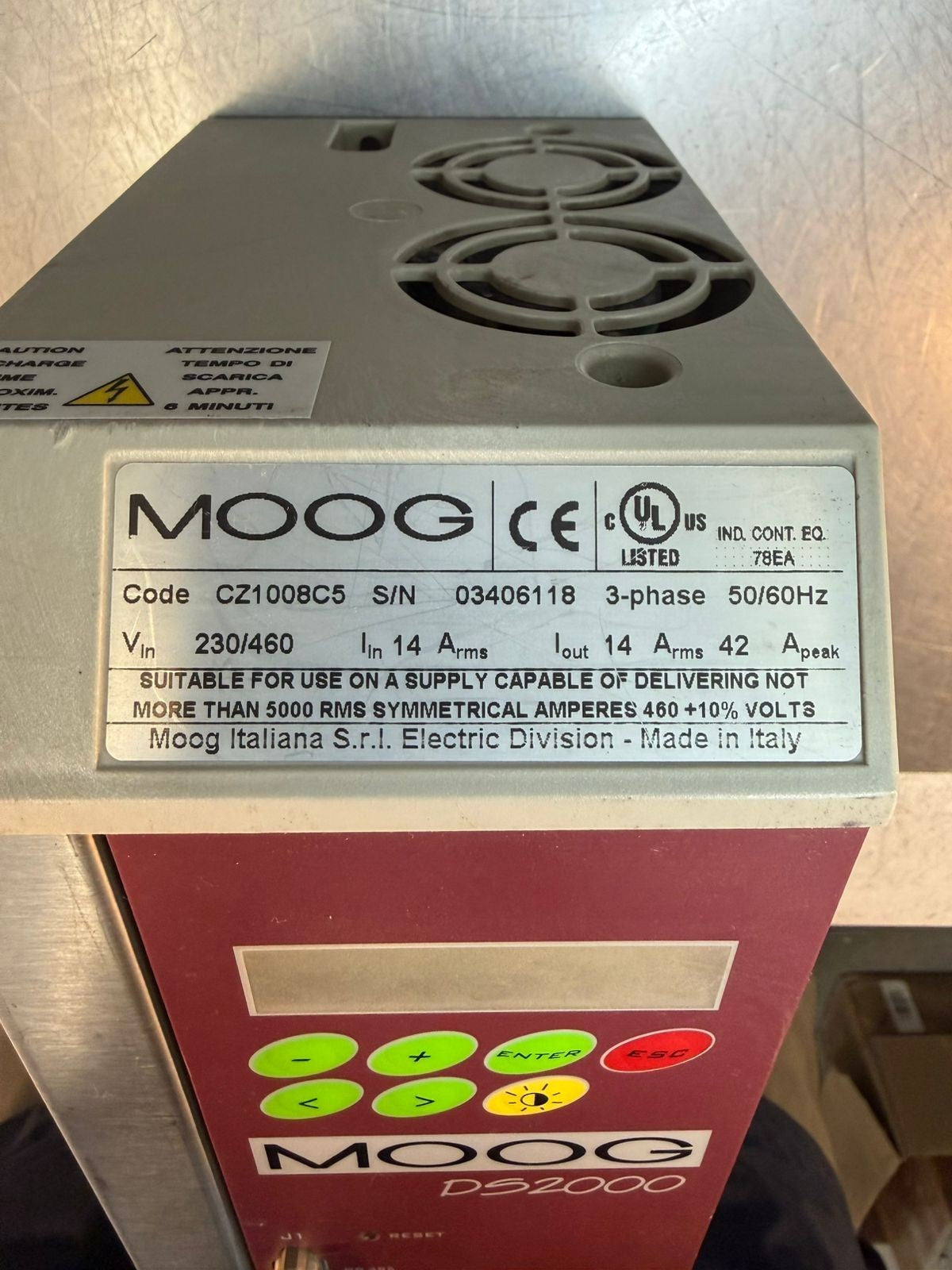 Moog DS2000 CZ1008C5 3Ph 50/60hz                                         (8.3.7)