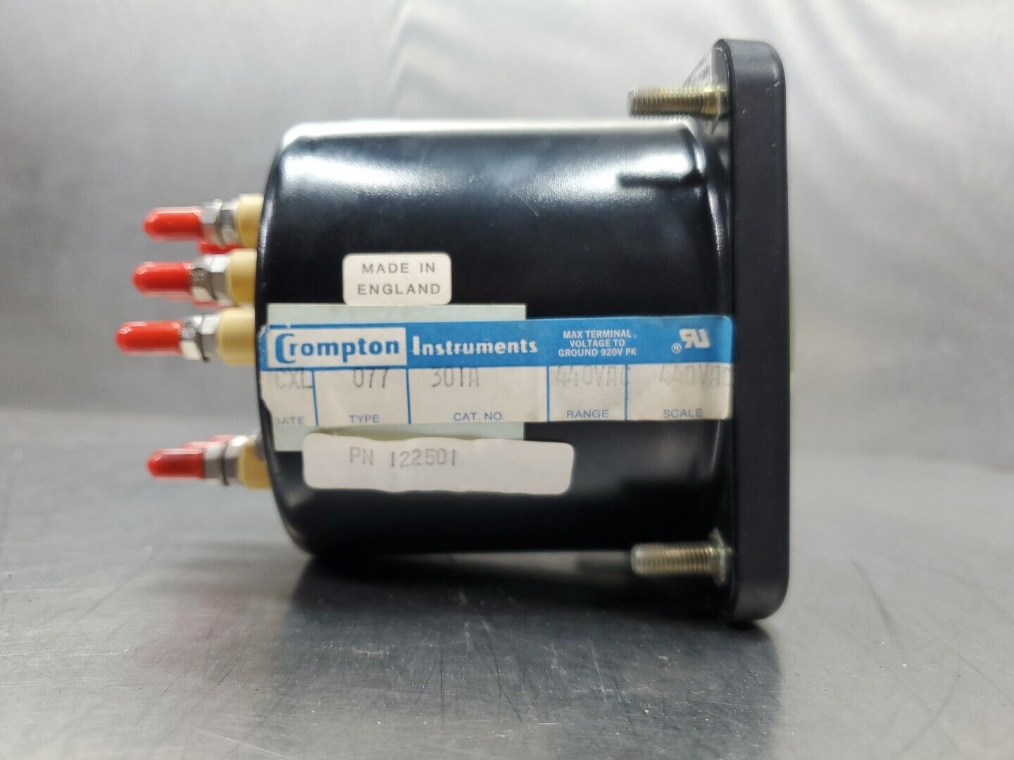 Crompton CXL 077-301A 440VAC Voltmeter, PN:122501.                         4D-34