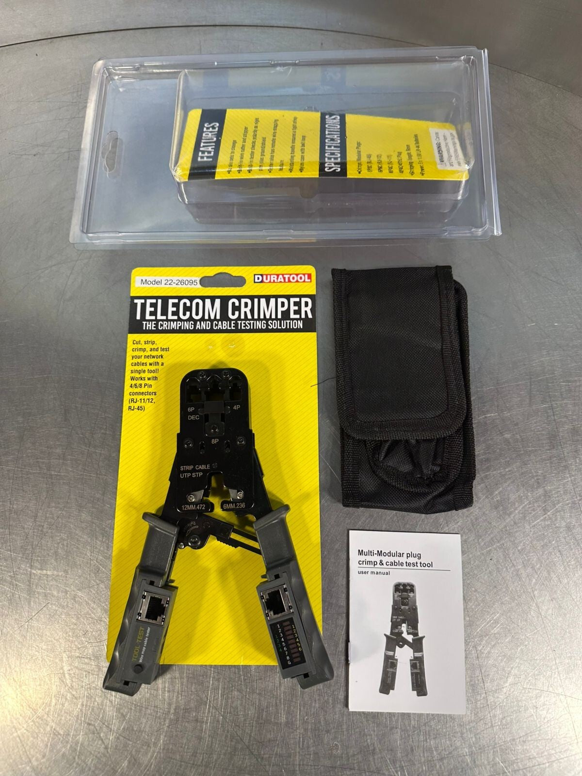Duratool Telecom Crimper 22-26095 (7.2.3)