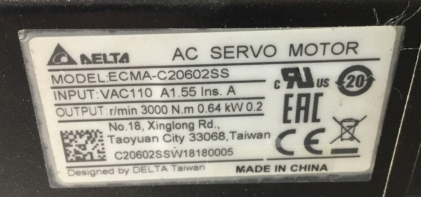 DELTA ECMA-C20602SS Servo Motor          1E-03