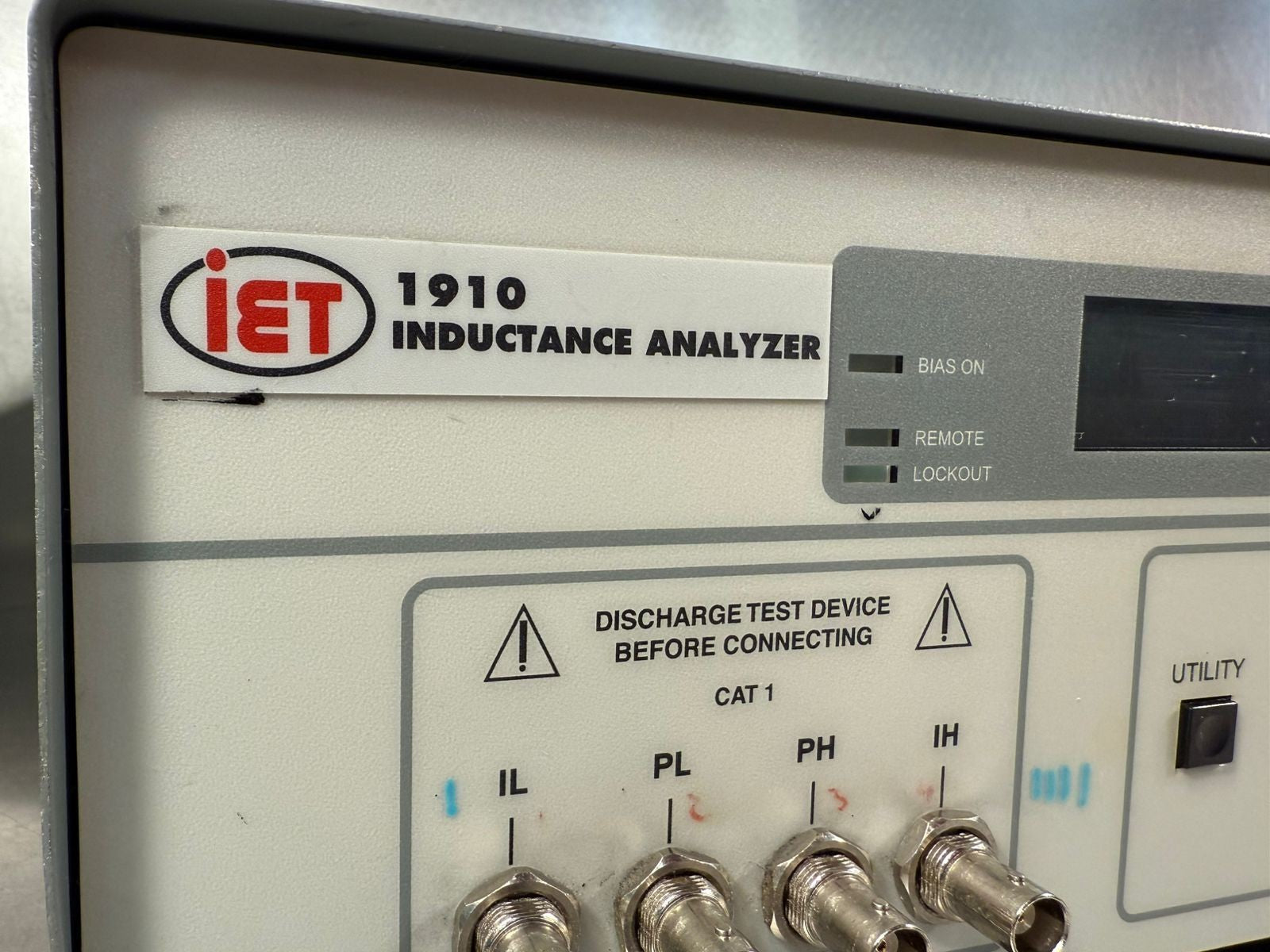 iet 1910 Inductance Analyzer Precision Calibration                 (3.6.3)