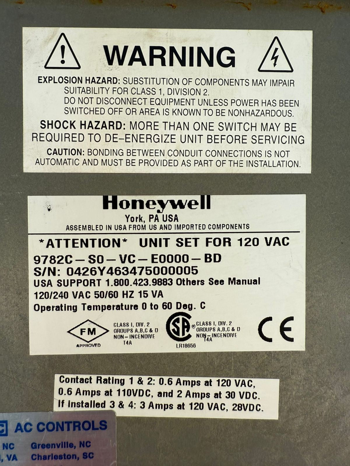 Honeywell 9782C-S0-VC-E0000-BD          9782CS0VCE0000BD        (2.5.5)