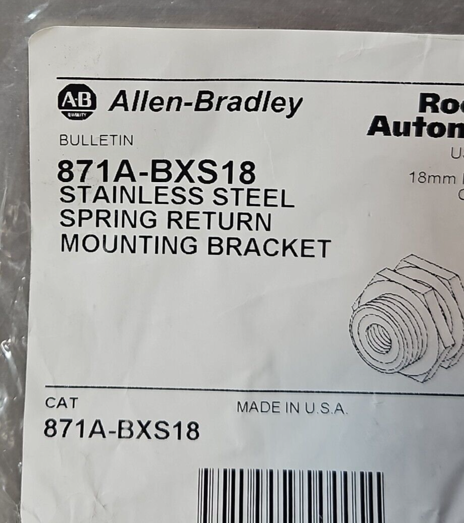 Allen Bradley 871A-BXS18 spring return mounting bracket                  loc5E29