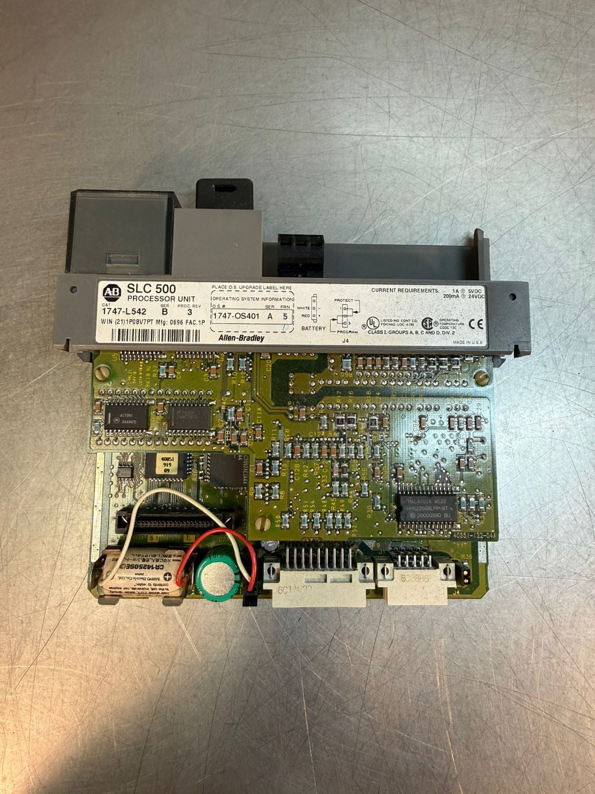Allen Bradley 1747-L542 /B Rev 3 SLC 500 5/04 CPU                  (4.3.3)