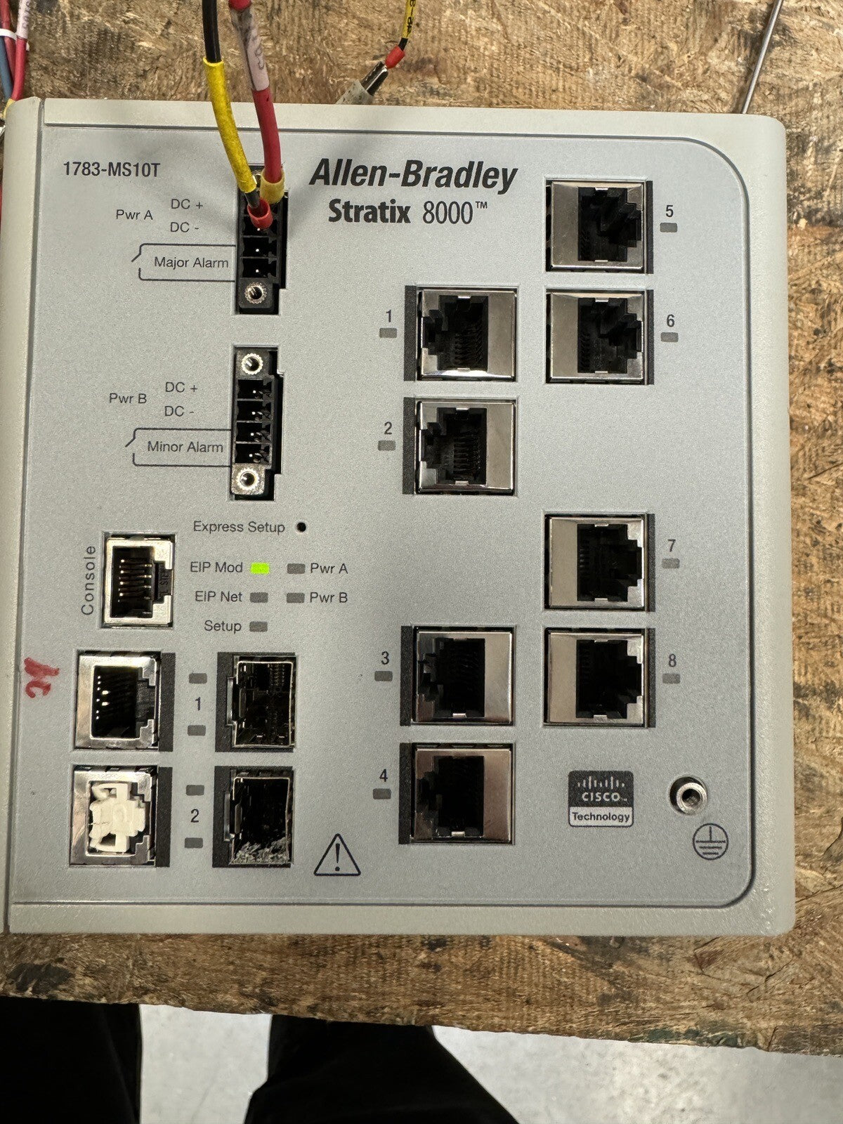 ALLEN BRADLEY 1783-MS10T MANAGED ETHERNET IP SWITCH STRATIX 8000 Ser. A bin1.5.1