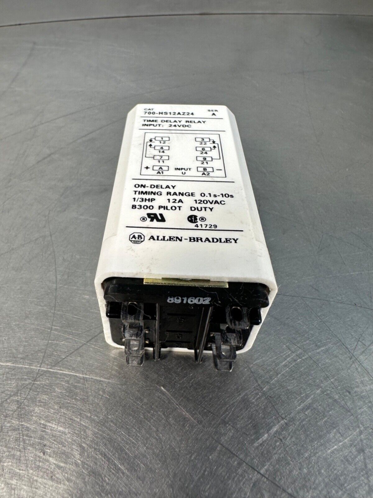 Allen Bradley 700-HS12AZ24/A On-Delay Timing Range 120VAC Ser. A (4E-34)