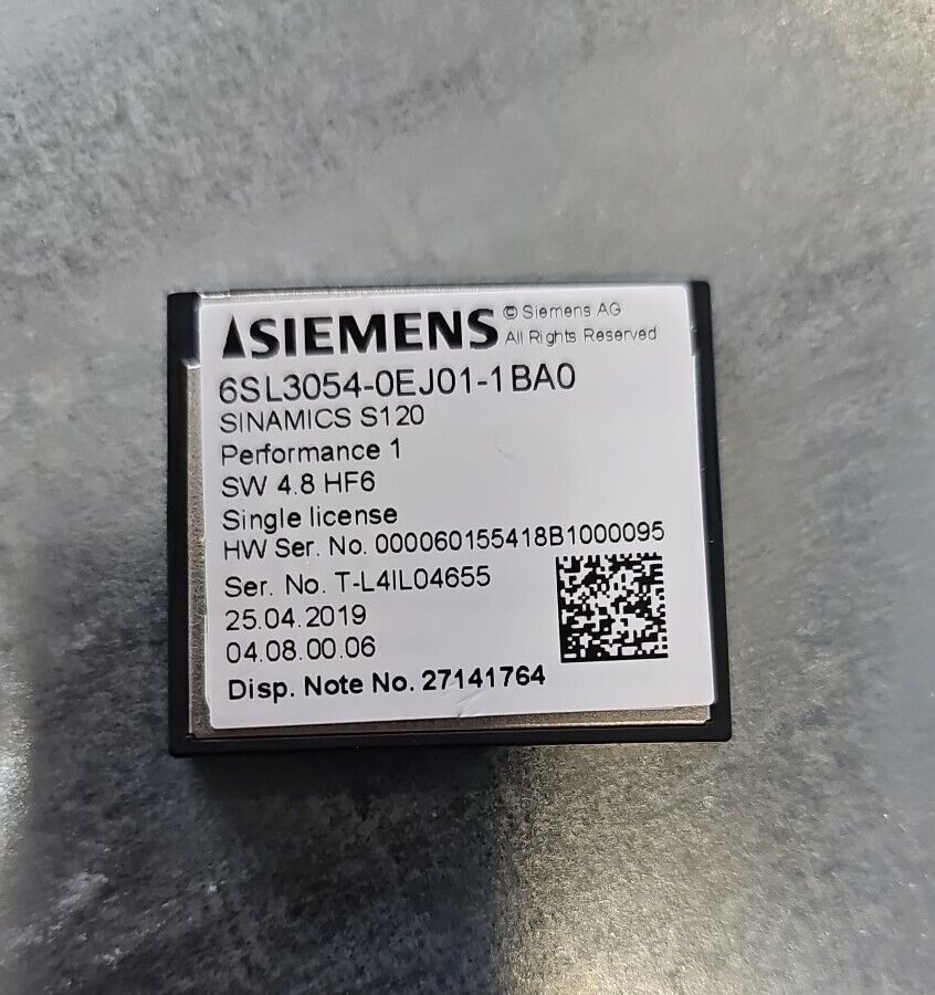 Siemens 6SL3040-1MA01-0AA0 Sinamics Control /w 6SL3054-0EJ01-1BA0 Flash. 1B