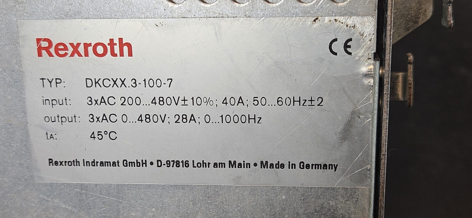 Rexroth DKC11.3-100-7-FW Driver Controller                              (BIN551)