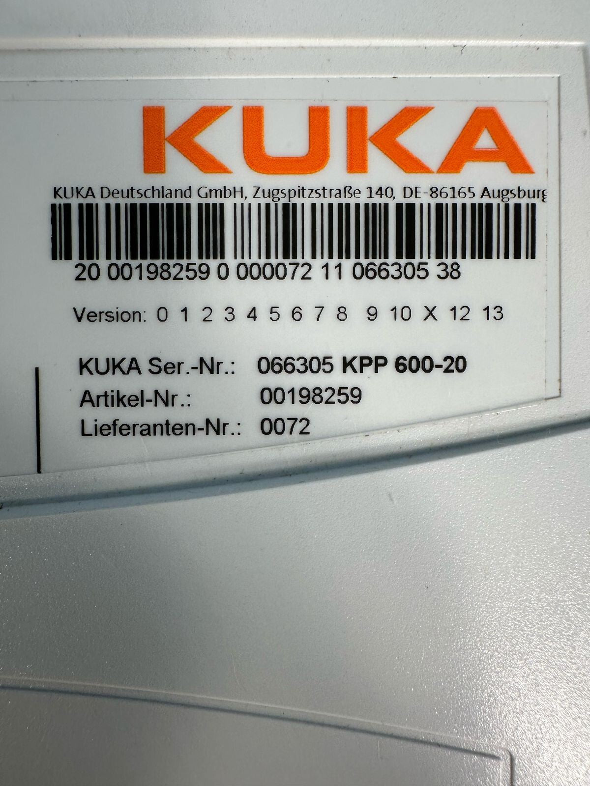 Kuka KPP 600-20 ECMBP0D3004BE531                                        (5.2.2)