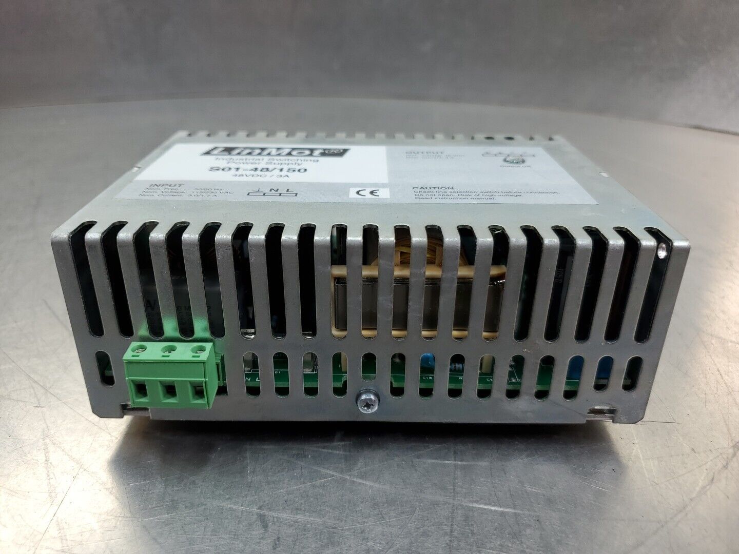 LinMot S01-48/150 Industrial Switching Power Supply, 48VDC/3A.             4E-22