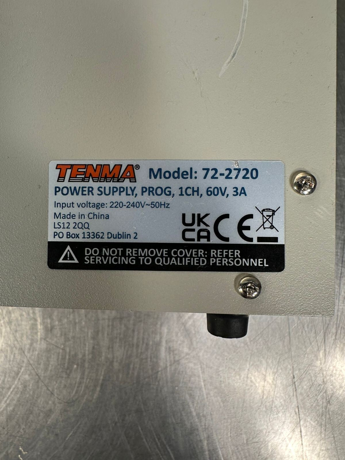 Tenma 72-2720 - Power Supply Prog, 1CH - 60v, 3a                     (7.5.4)
