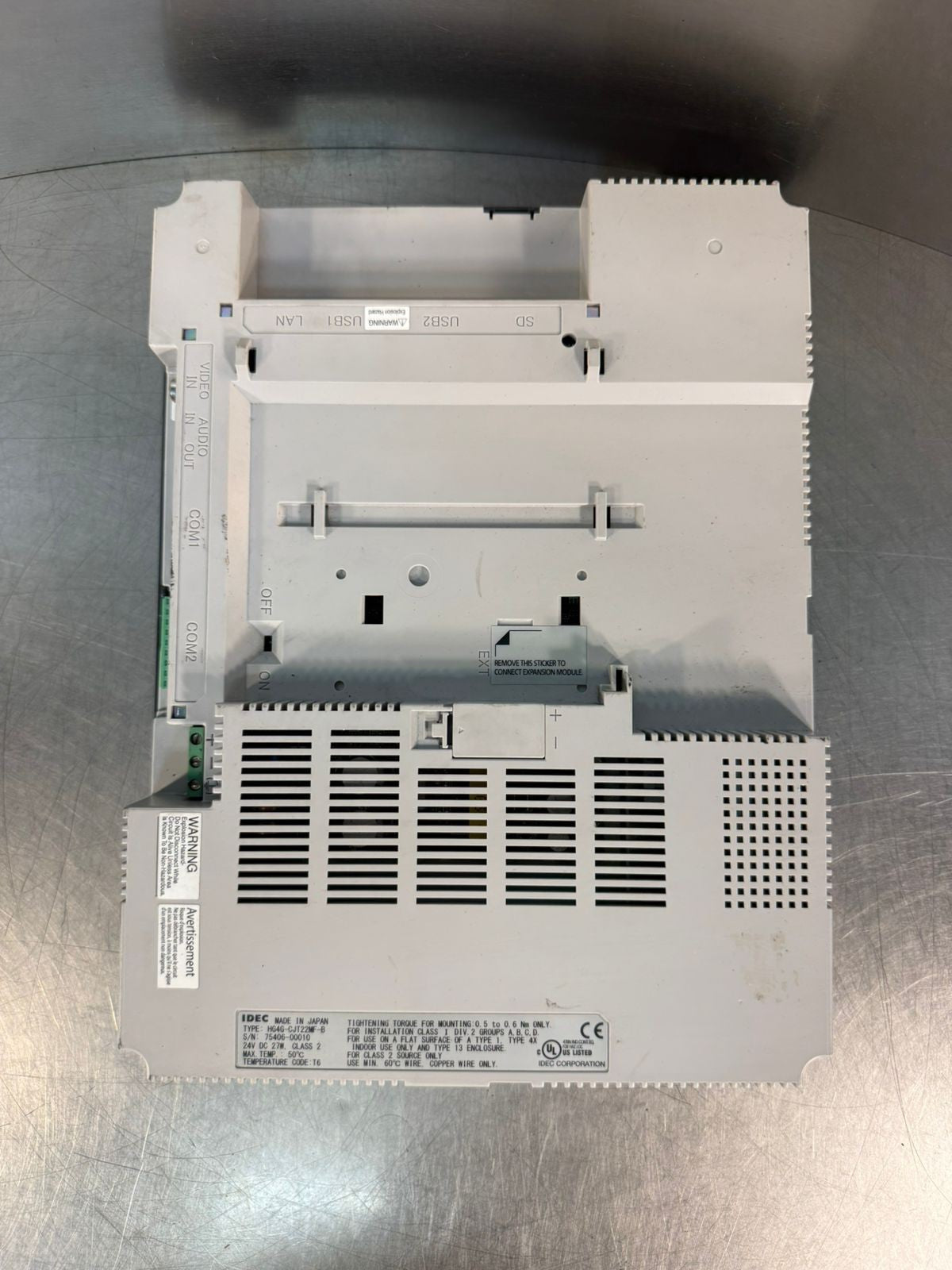 Idec HG4G-CJT22MF-B Touchscreen Operator Interface 24Vdc 27W Class2 (8.5.5)