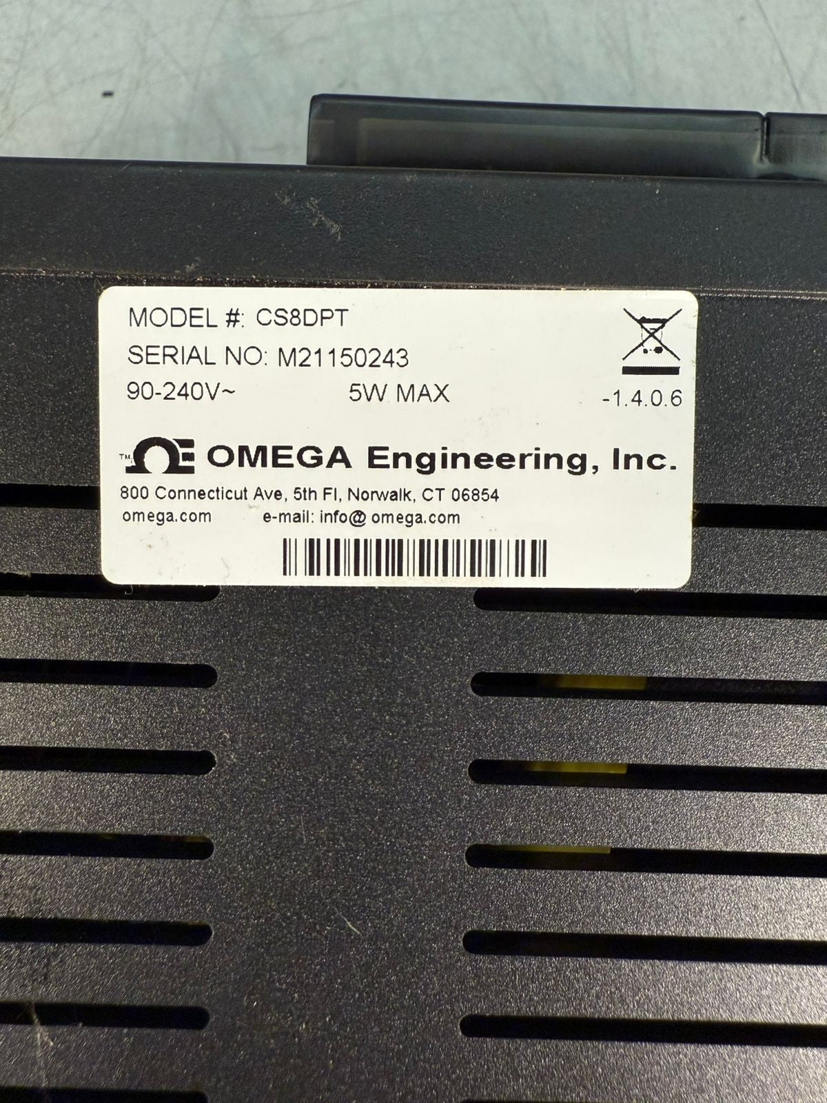 Omega Engineering CS8DPT / CS8DPT 90-240V~5W Max (2.3.4)