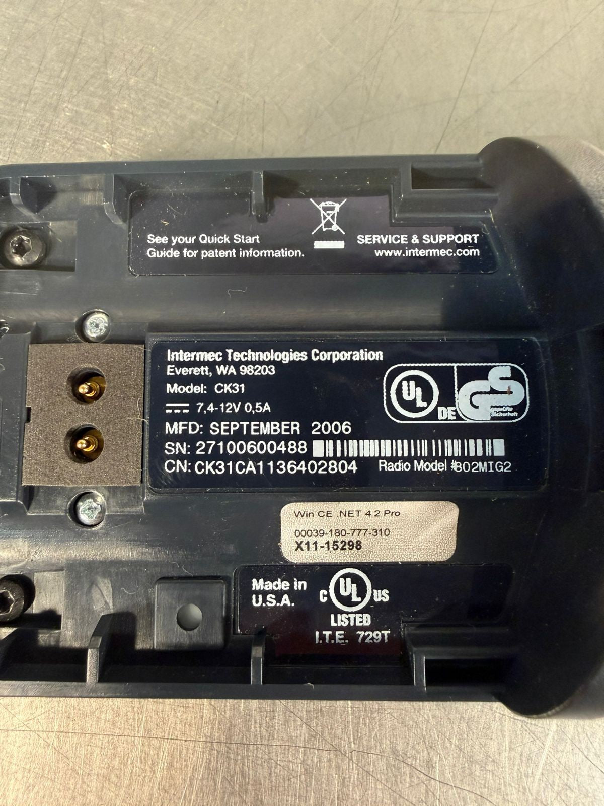 Intermec CK31 802MIG2 7,4-12V 0,5A                                (3.2.5)
