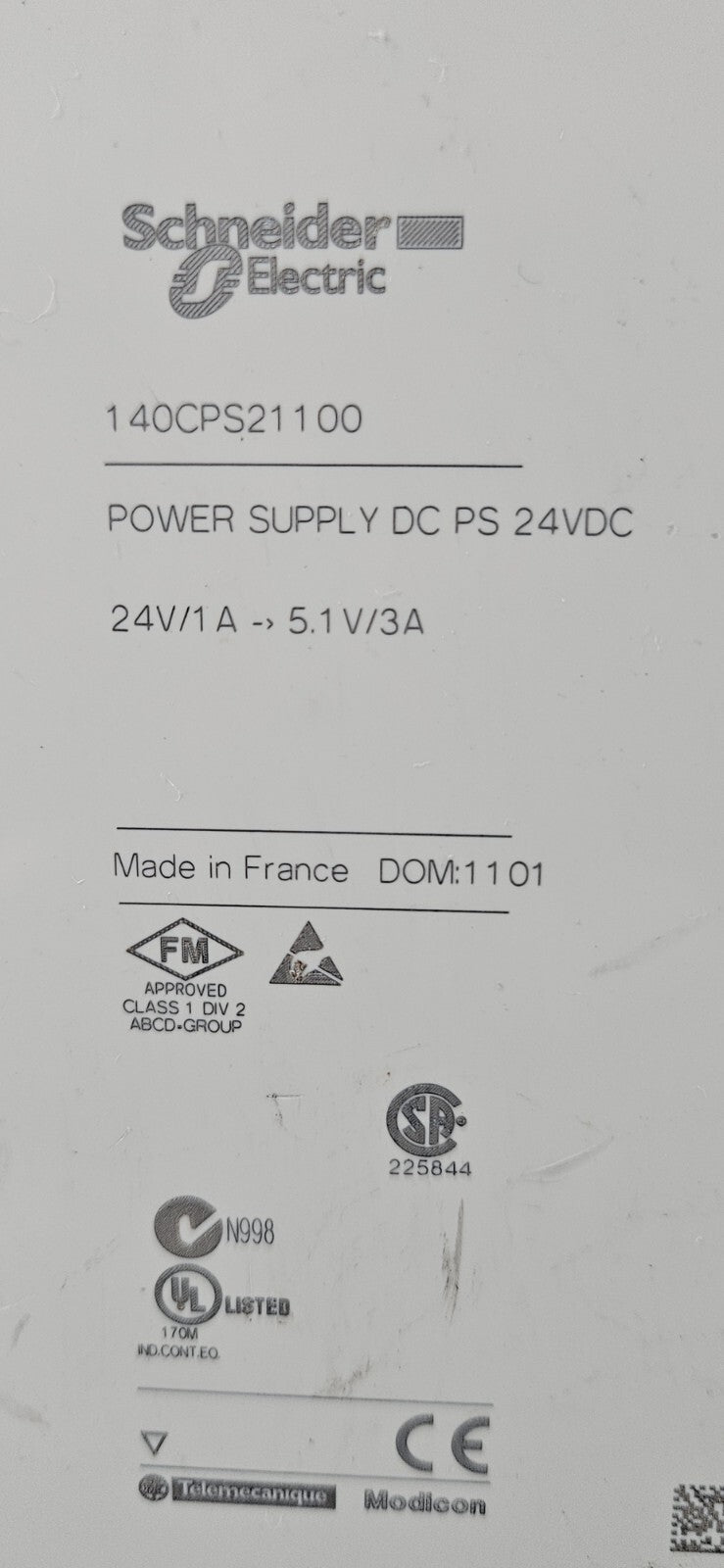 Schneider Automation 140CPS21100 - Modicon  Power Supply                (BIN535)
