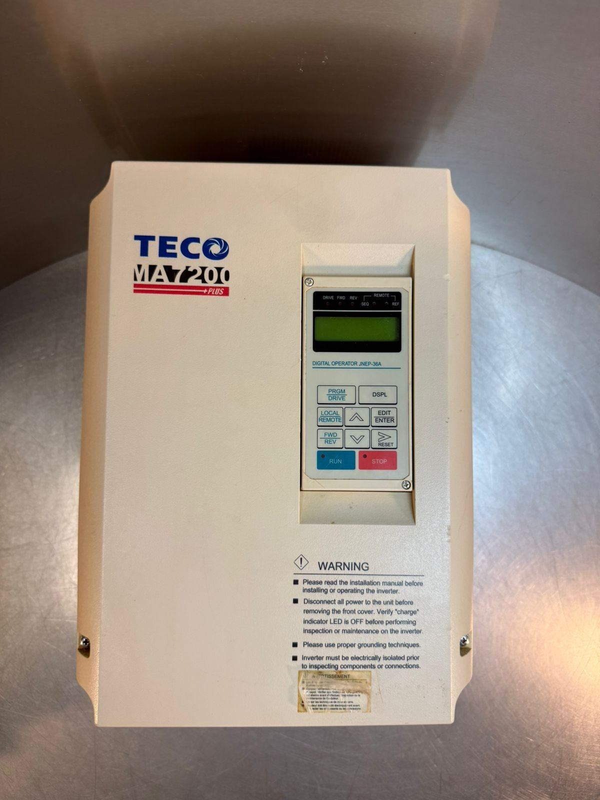Teco Westinghouse MA7200-4015-N1 Inverter Drive 20.6 KW 3PH 480VAC (8.3.7)