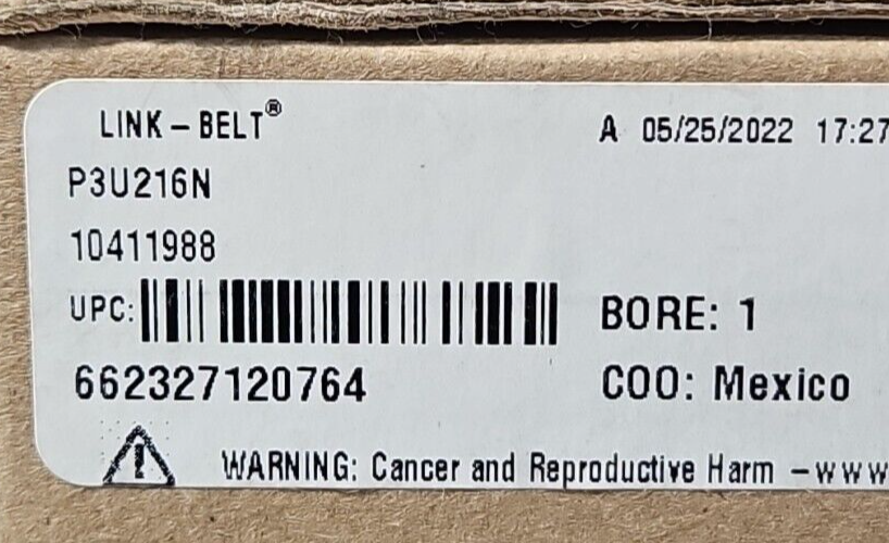 Bore P3U216N Pillow Block Ball Bearing 1"                                Loc4D32