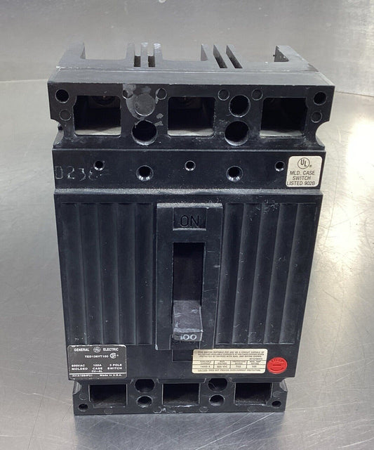 GE  TED136YT100  Circuit Breaker 600VAC 100Amp 3Pole       4E-27