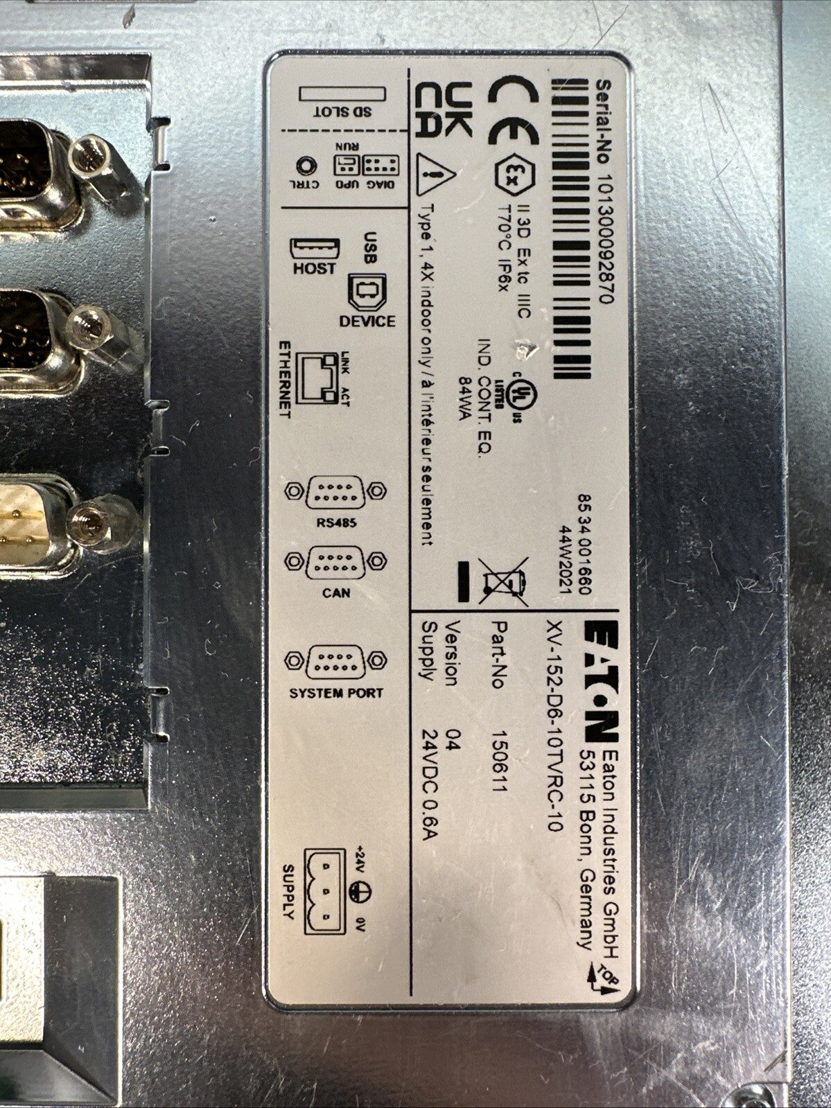 Eaton XV-152-D6-10TVRC-10 TFT RESISTIVE TOUCH SCREEN                 (6.5.4)