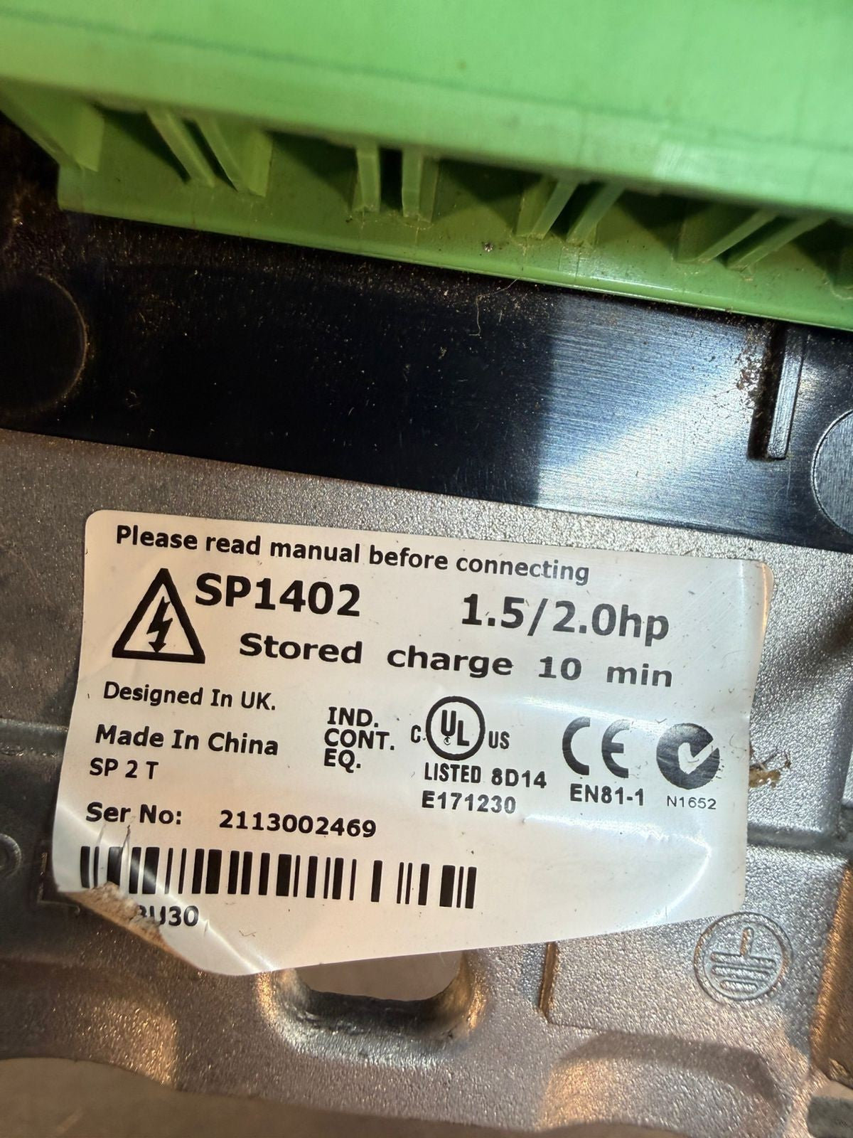 Unidrive SP 1402 1.5/ 2.0 Hp Sp 2T                               (8.4.4)