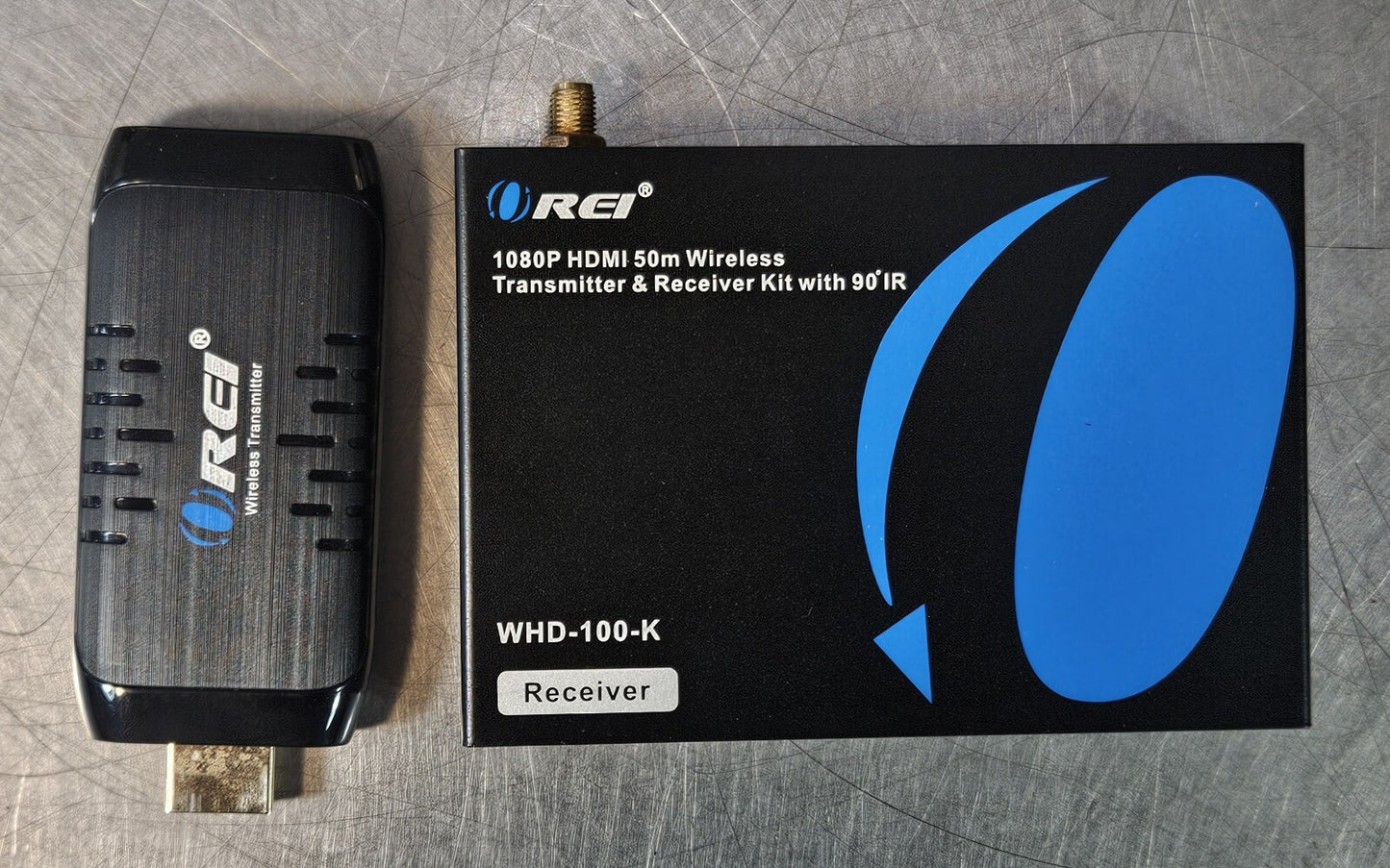 REI WHD-100-K receiver 1080p hdmi 50m wireless transmitter & receiver.  (BIN744)