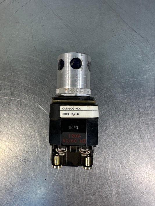 Allen Bradley 800T-PA16 Ser. N Push Blue Button 120V - 50/60 Hz (4c-40)